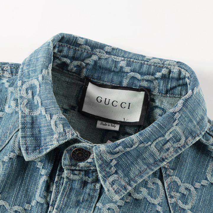 Gucci GG Monogram Denim Shirt - DesignerGu
