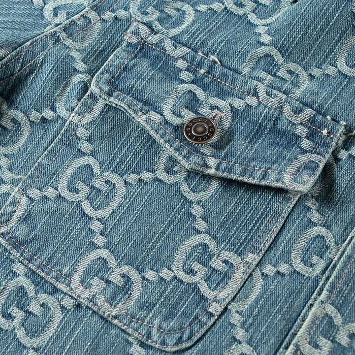 Gucci GG Monogram Denim Shirt - DesignerGu