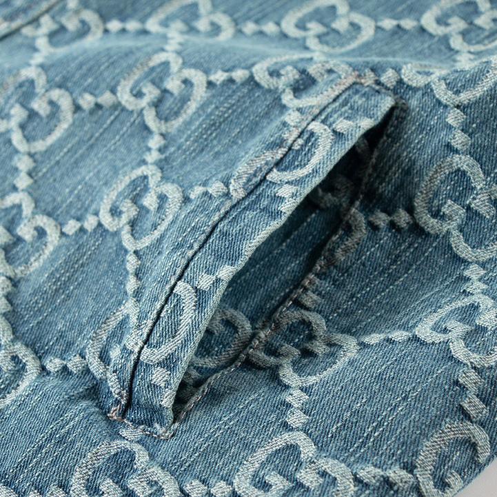 Gucci GG Monogram Denim Shirt - DesignerGu