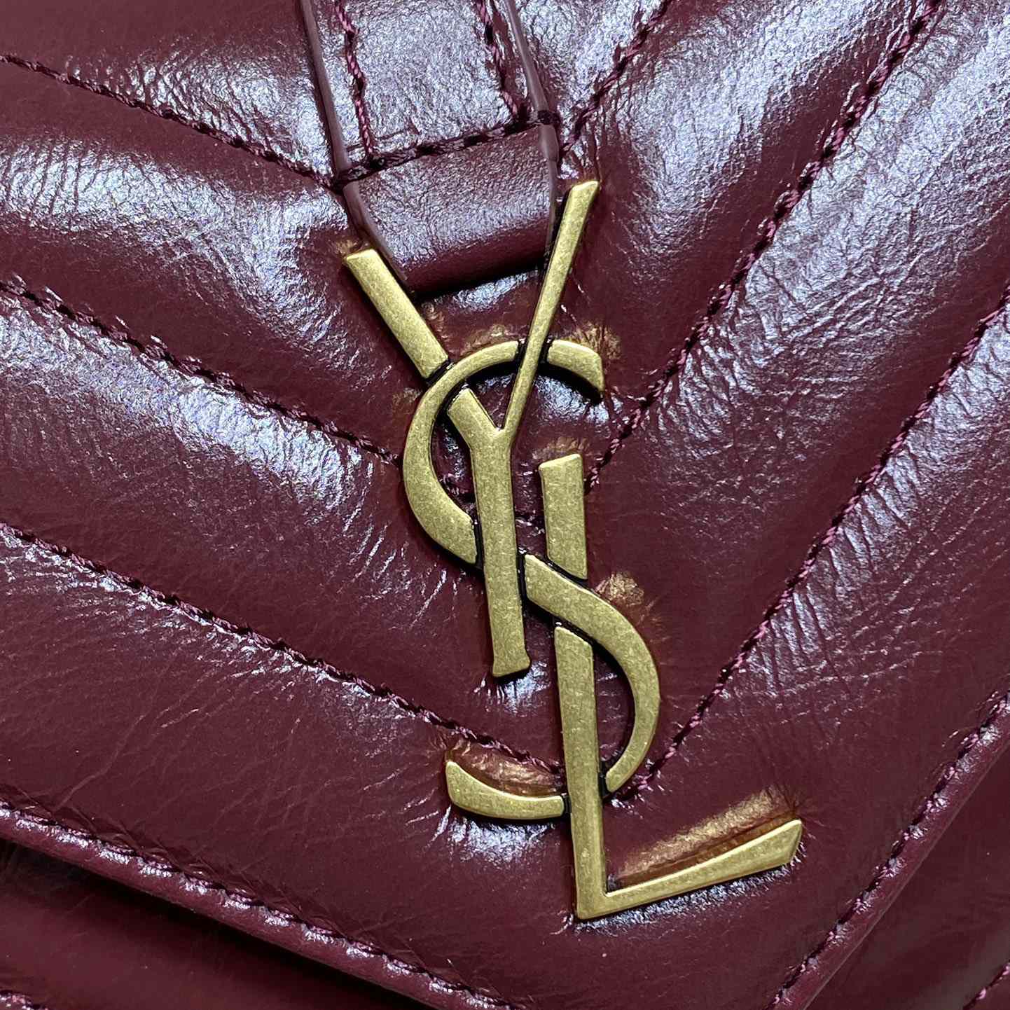 Saint Laurent College Mini In Shiny Leather - DesignerGu