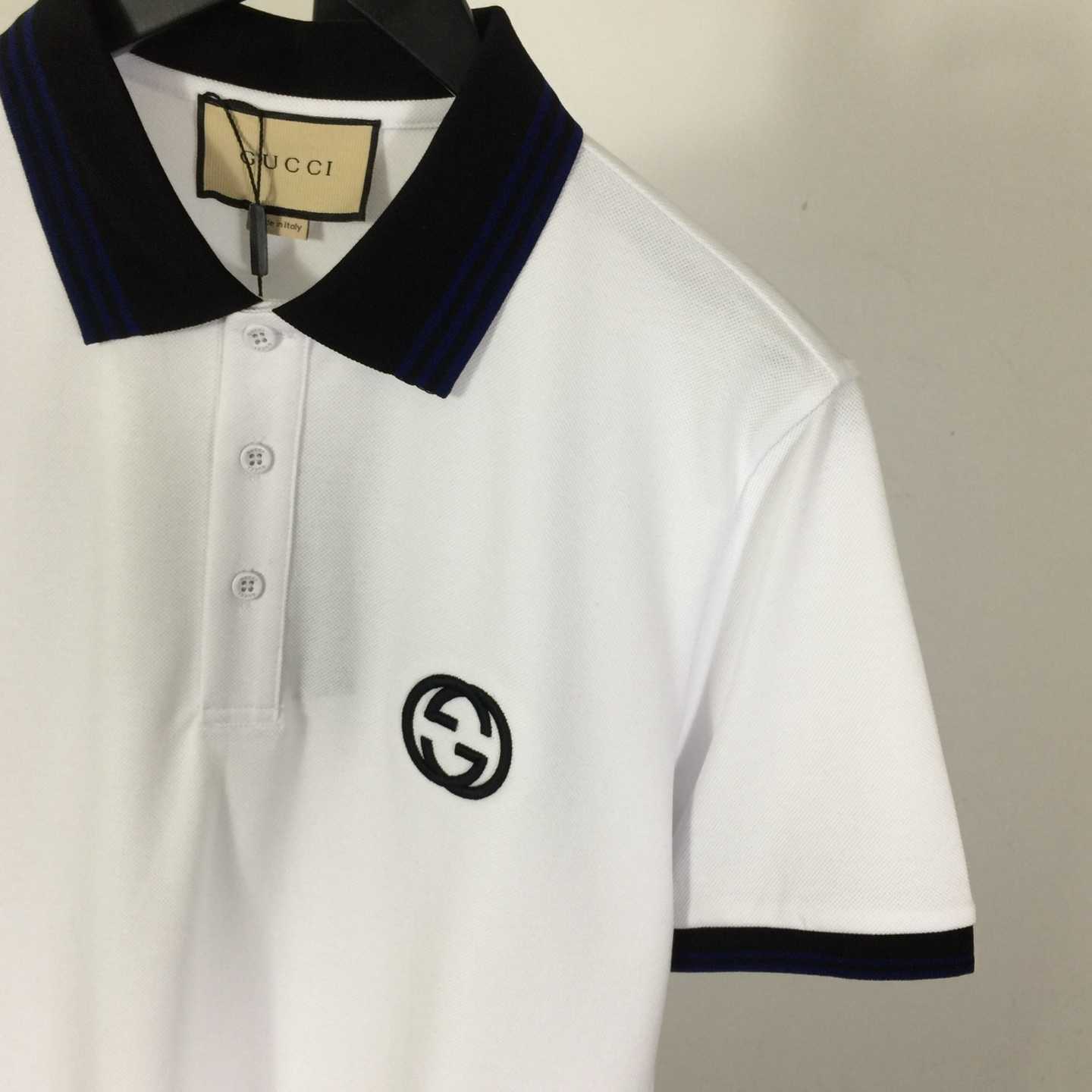 Gucci Interlocking G piqué polo shirt - DesignerGu