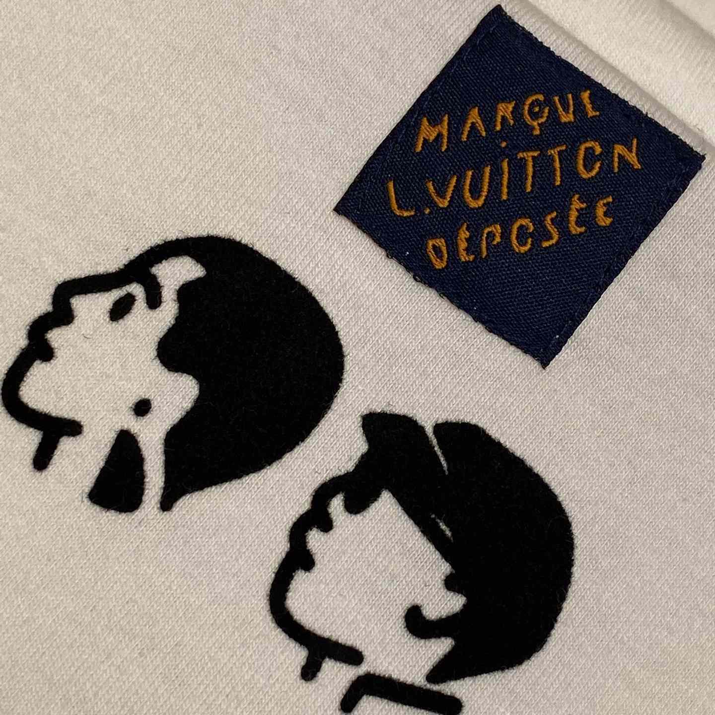 Louis Vuitton Short-Sleeved Cotton Crewneck   - DesignerGu