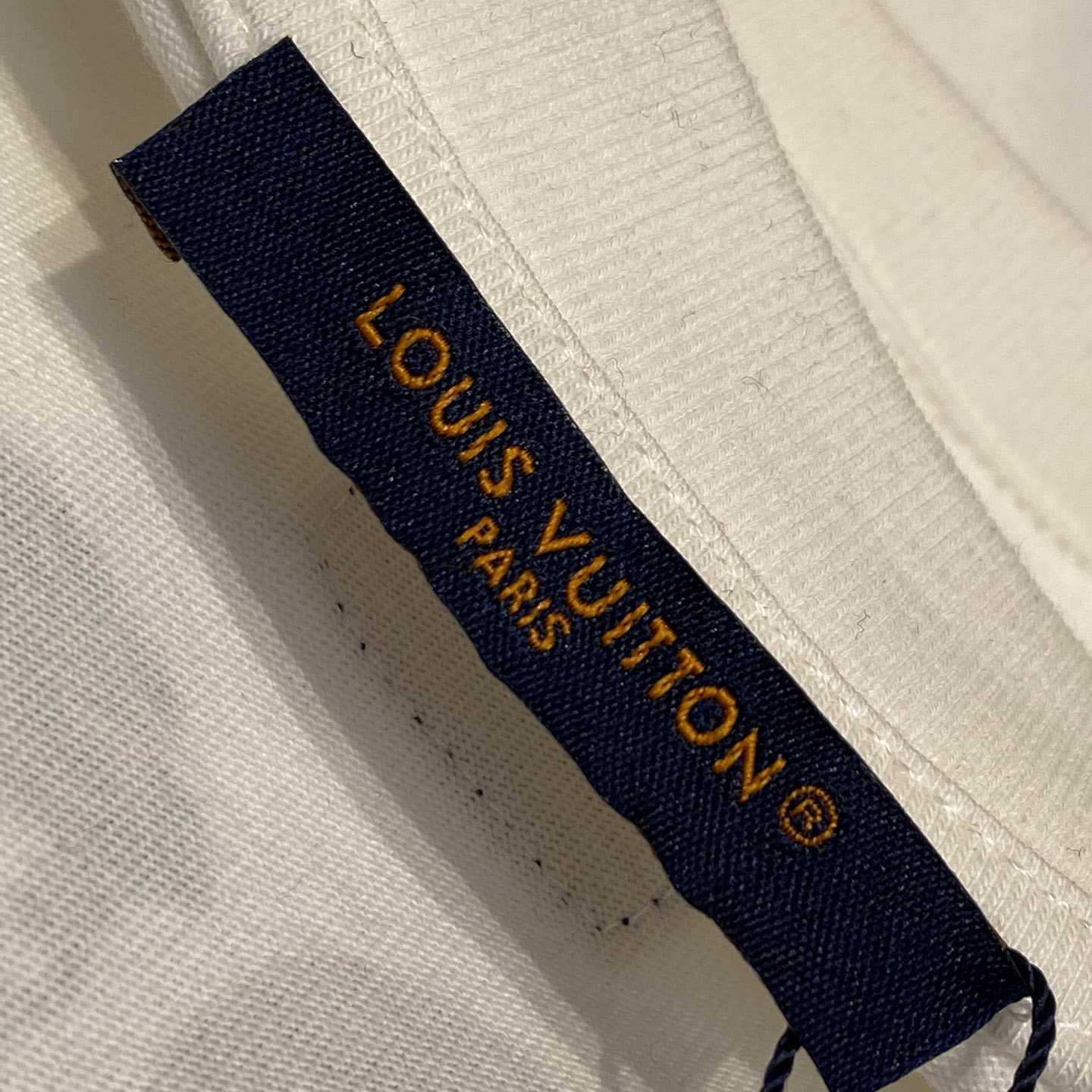 Louis Vuitton Short-Sleeved Cotton Crewneck   - DesignerGu