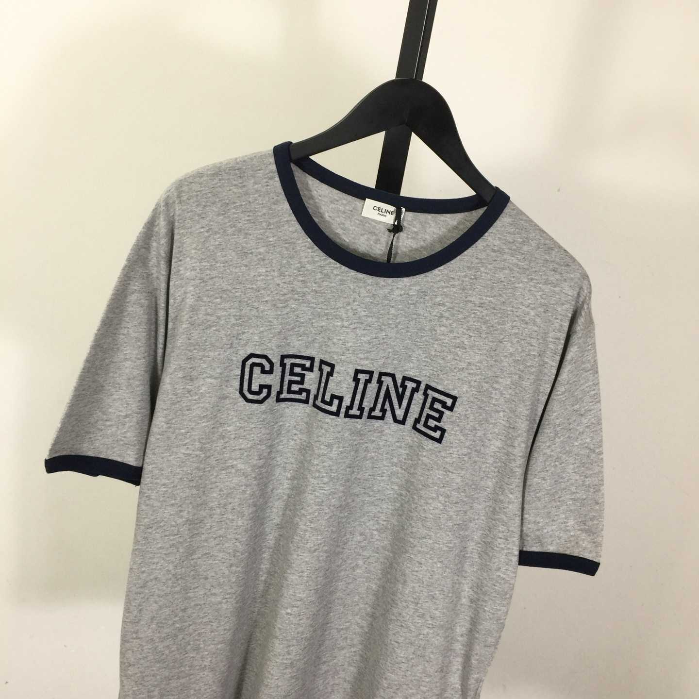 Celine Loose Triomphe T-shirt In Cotton Jersey - DesignerGu