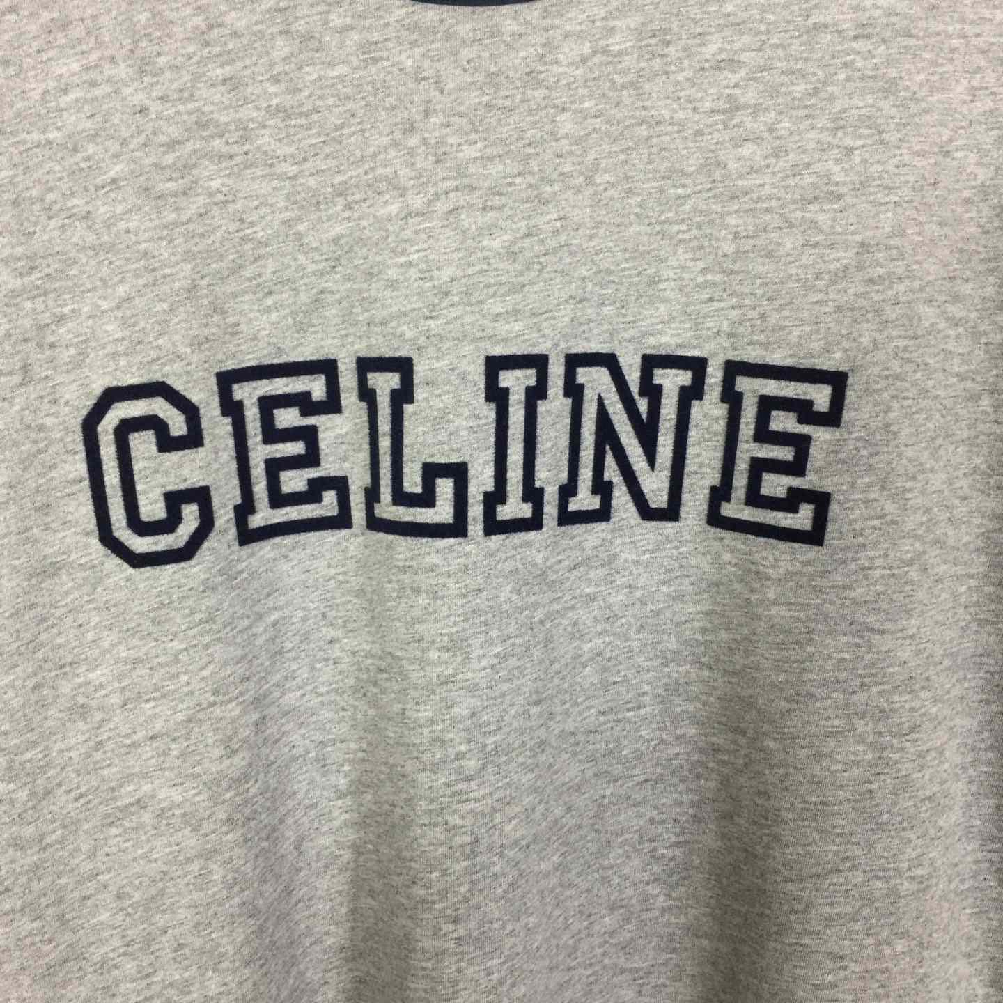 Celine Loose Triomphe T-shirt In Cotton Jersey - DesignerGu