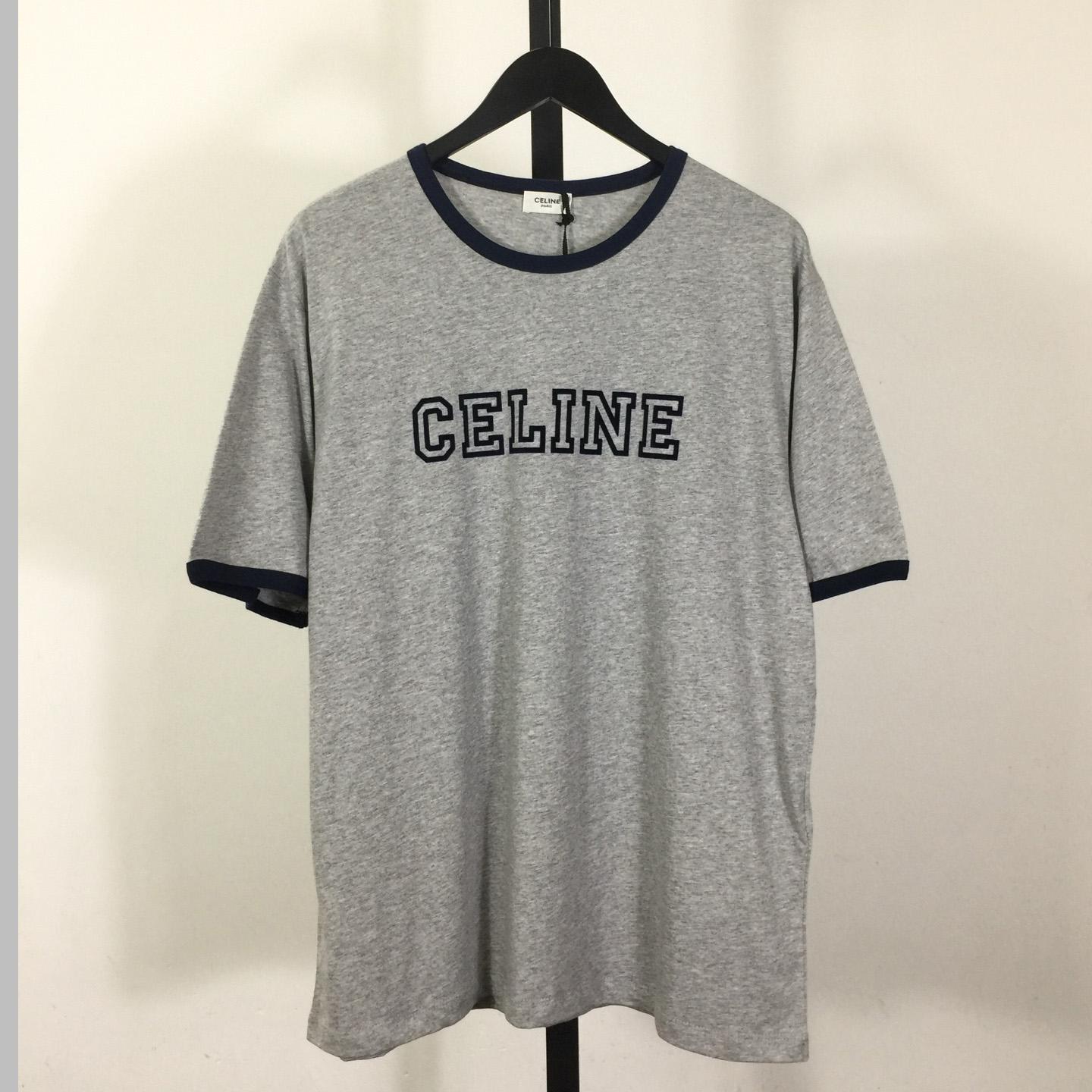 Celine Loose Triomphe T-shirt In Cotton Jersey - DesignerGu