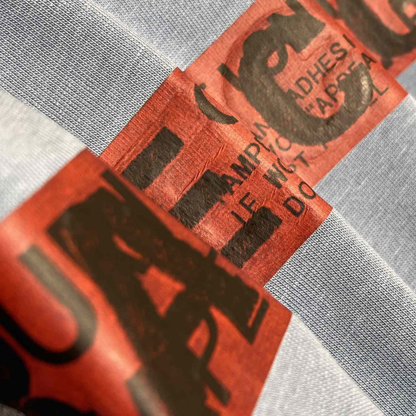Balenciaga Taped Balenciaga Back T-Shirt Medium Fit In Grey Blue - DesignerGu