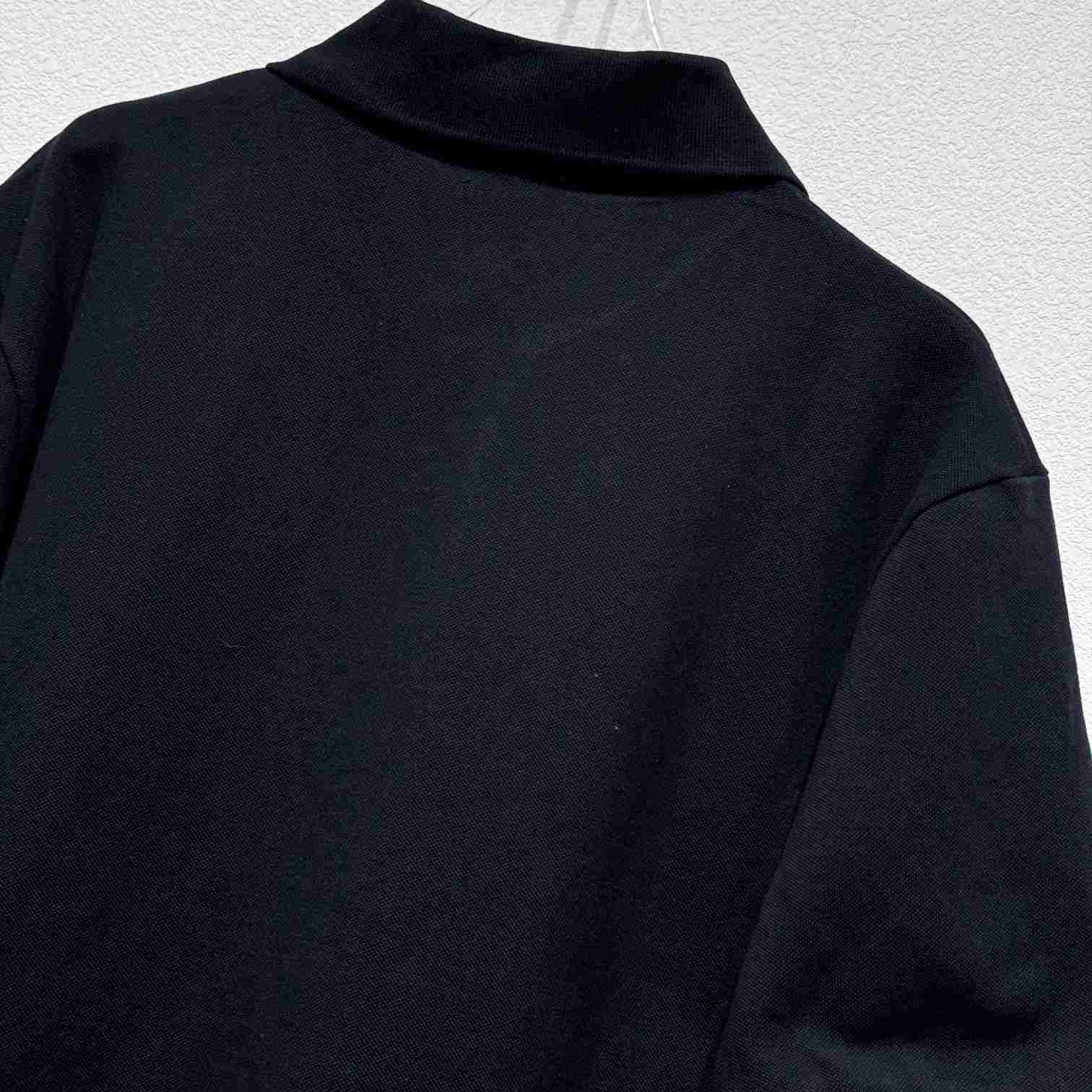 Saint Laurent Cassandre Polo Shirt In Striped Pique - DesignerGu
