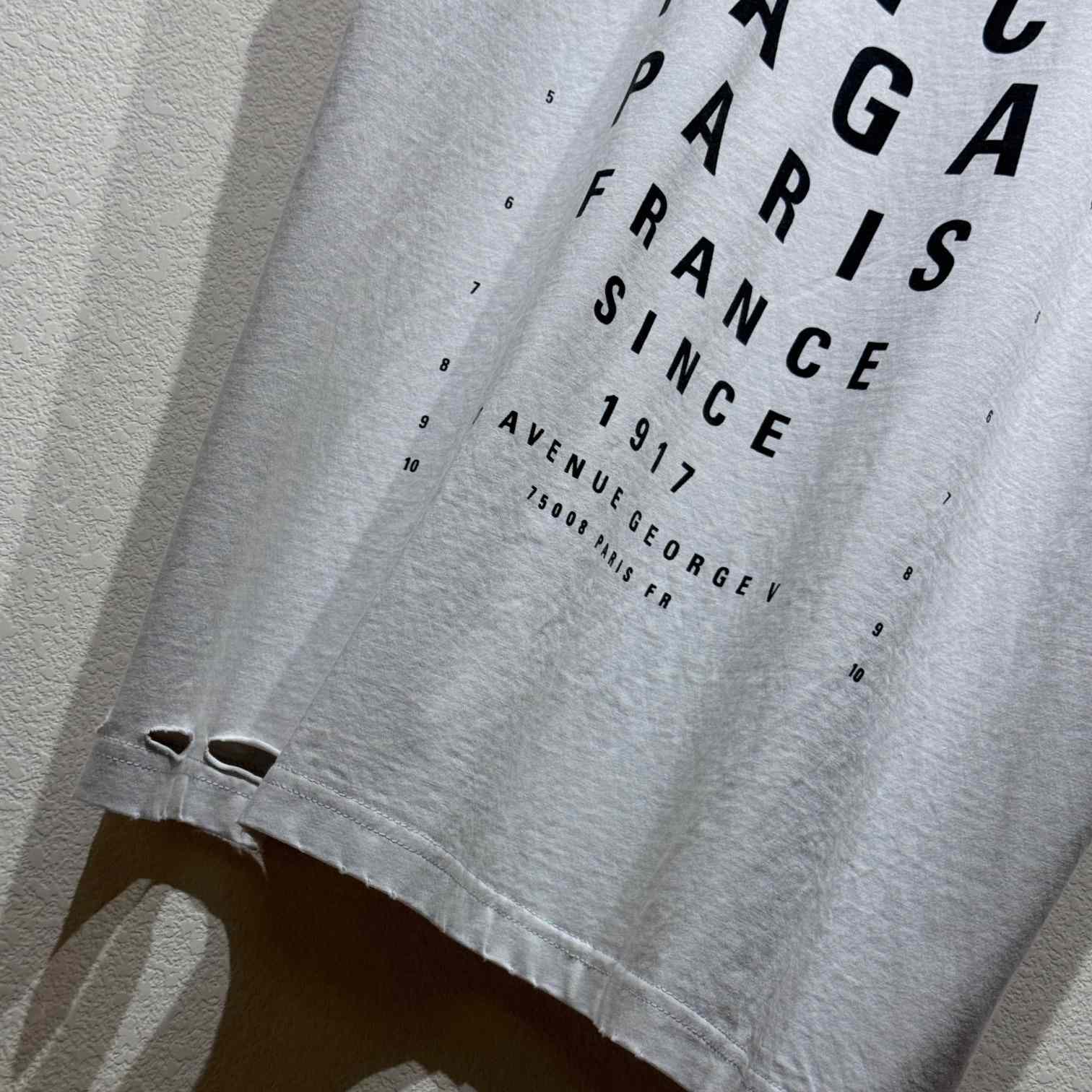 Balenciaga Optical T-Shirt Oversized In White - DesignerGu