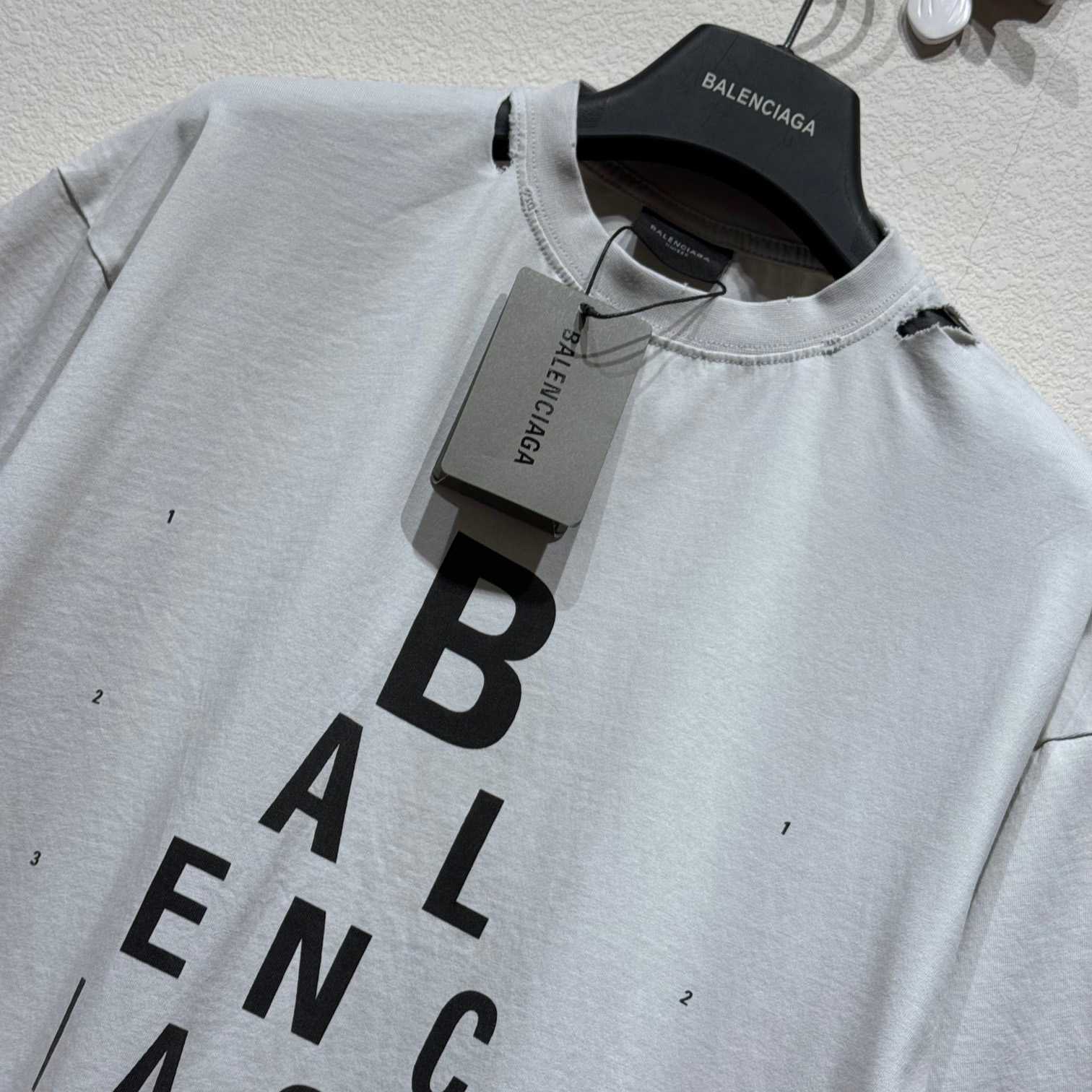 Balenciaga Optical T-Shirt Oversized In White - DesignerGu