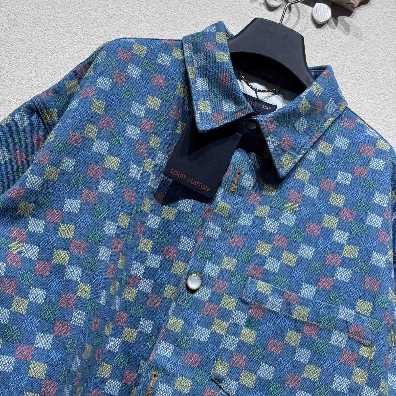 Louis Vuitton Damier Short-Sleeved Shirt  - DesignerGu