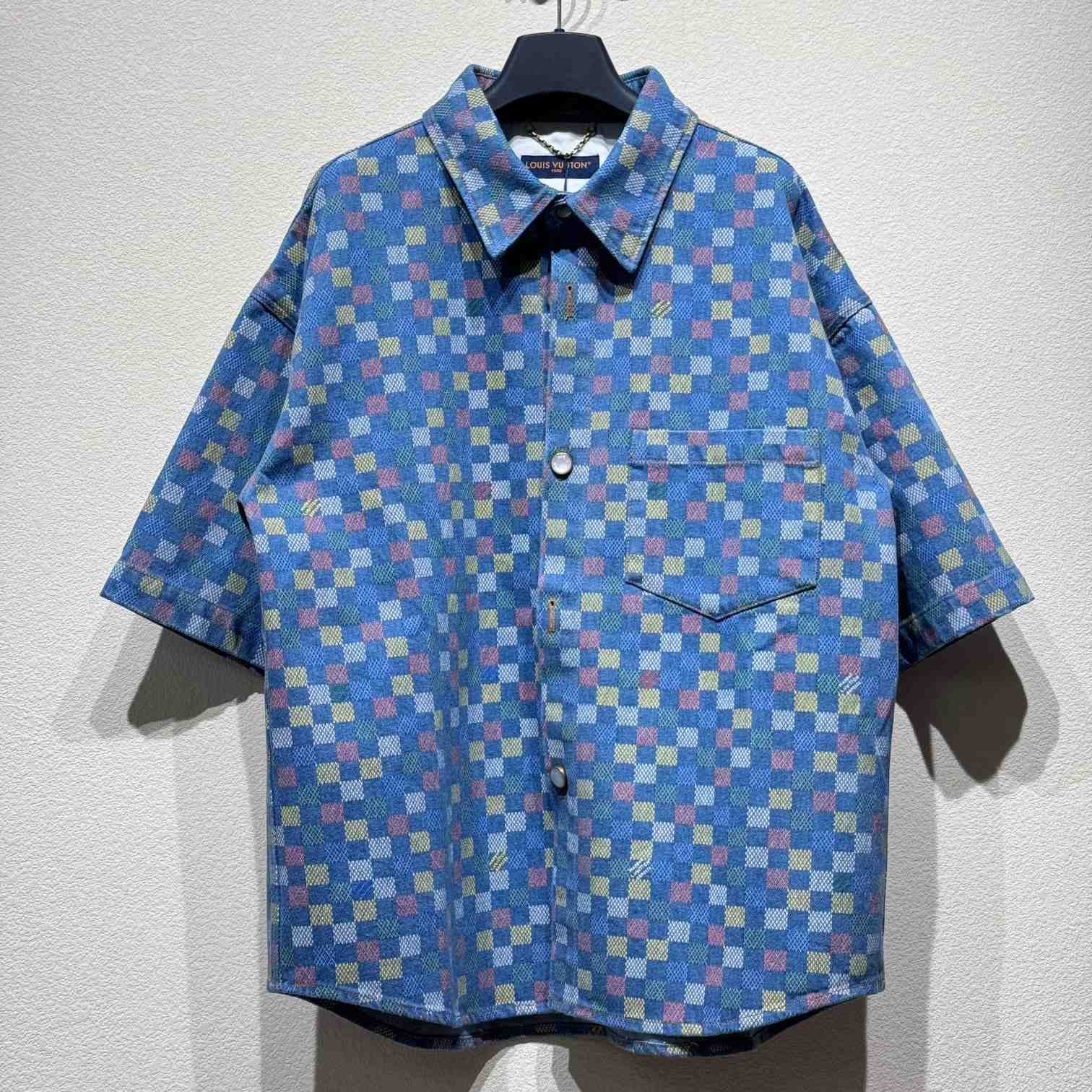 Louis Vuitton Damier Short-Sleeved Shirt  - DesignerGu