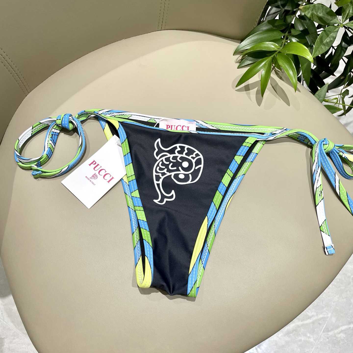 Pucci Iride-Print Bikini Top And Bikini Briefs - DesignerGu
