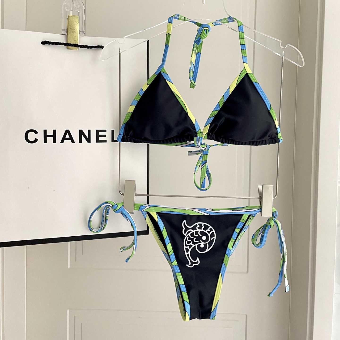 Pucci Iride-Print Bikini Top And Bikini Briefs - DesignerGu