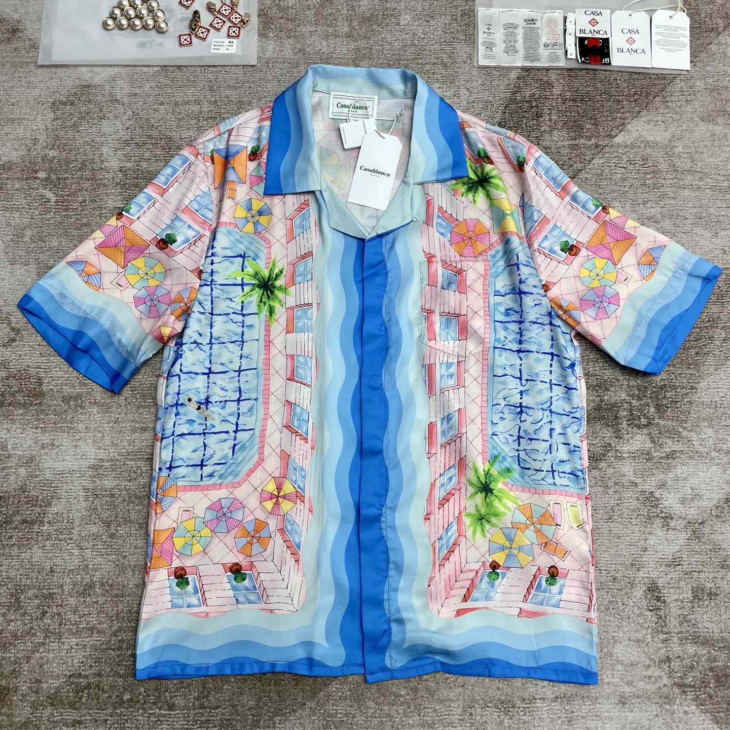 Casablanca Le Plongeon silk shirt    CA3516 - DesignerGu