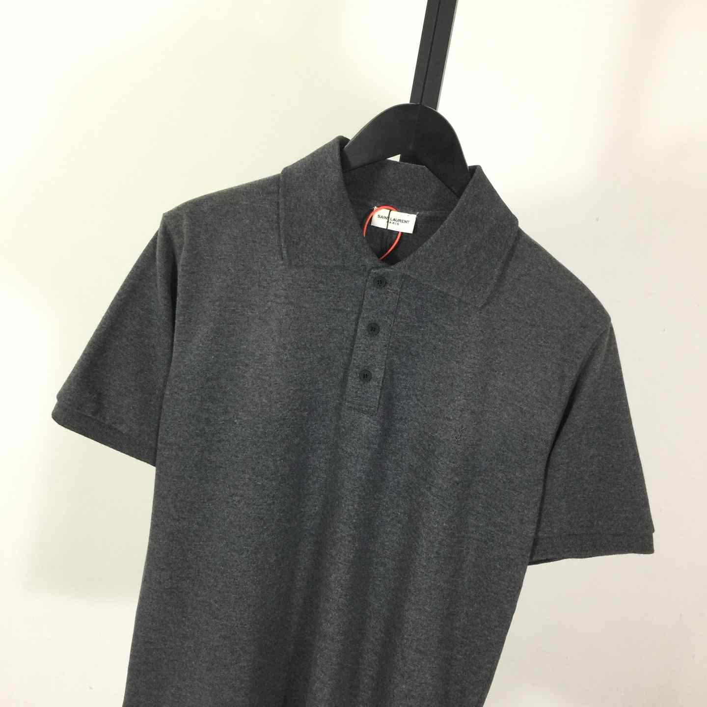 Saint Laurent Wool Knit Polo Top  - DesignerGu
