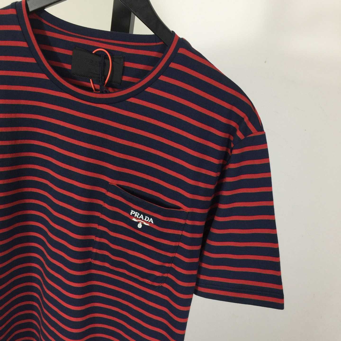 Prada Striped Cotton T-shirt  - DesignerGu