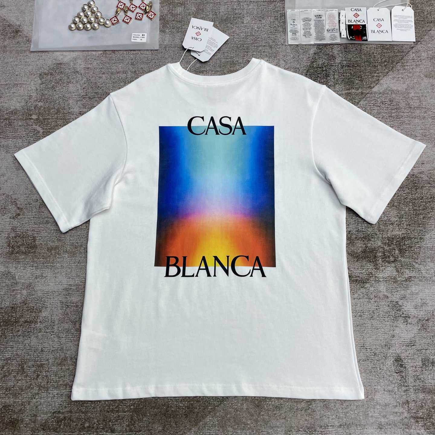 Casablanca Gradient Casa Logo T-Shirt   C986 - DesignerGu