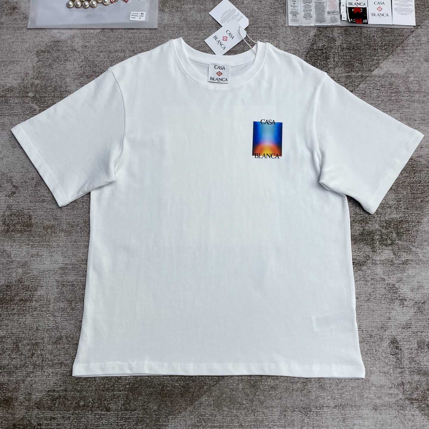 Casablanca Gradient Casa Logo T-Shirt   C986 - DesignerGu