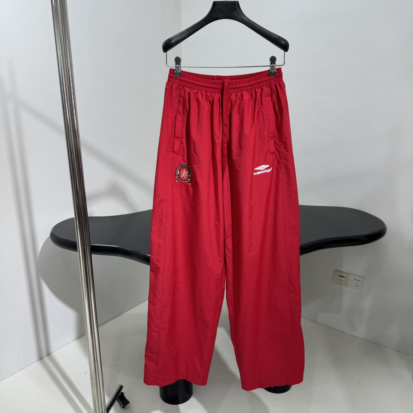 Balenciaga Paris Soccer Tracksuit Pant In Red - DesignerGu
