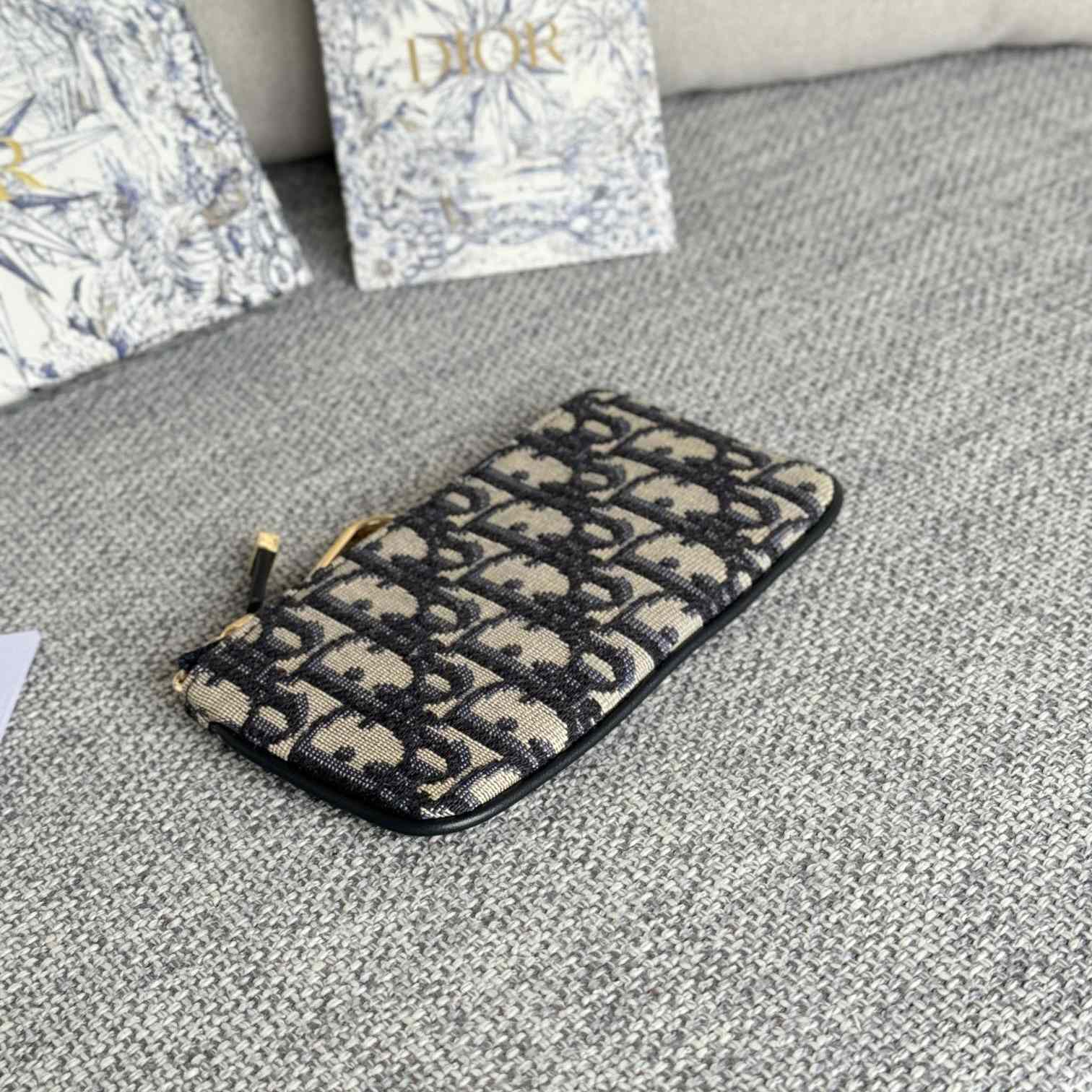 Dior 30 Montaigne Glycine Zipped Key Case (14.5*7.6cm) - DesignerGu