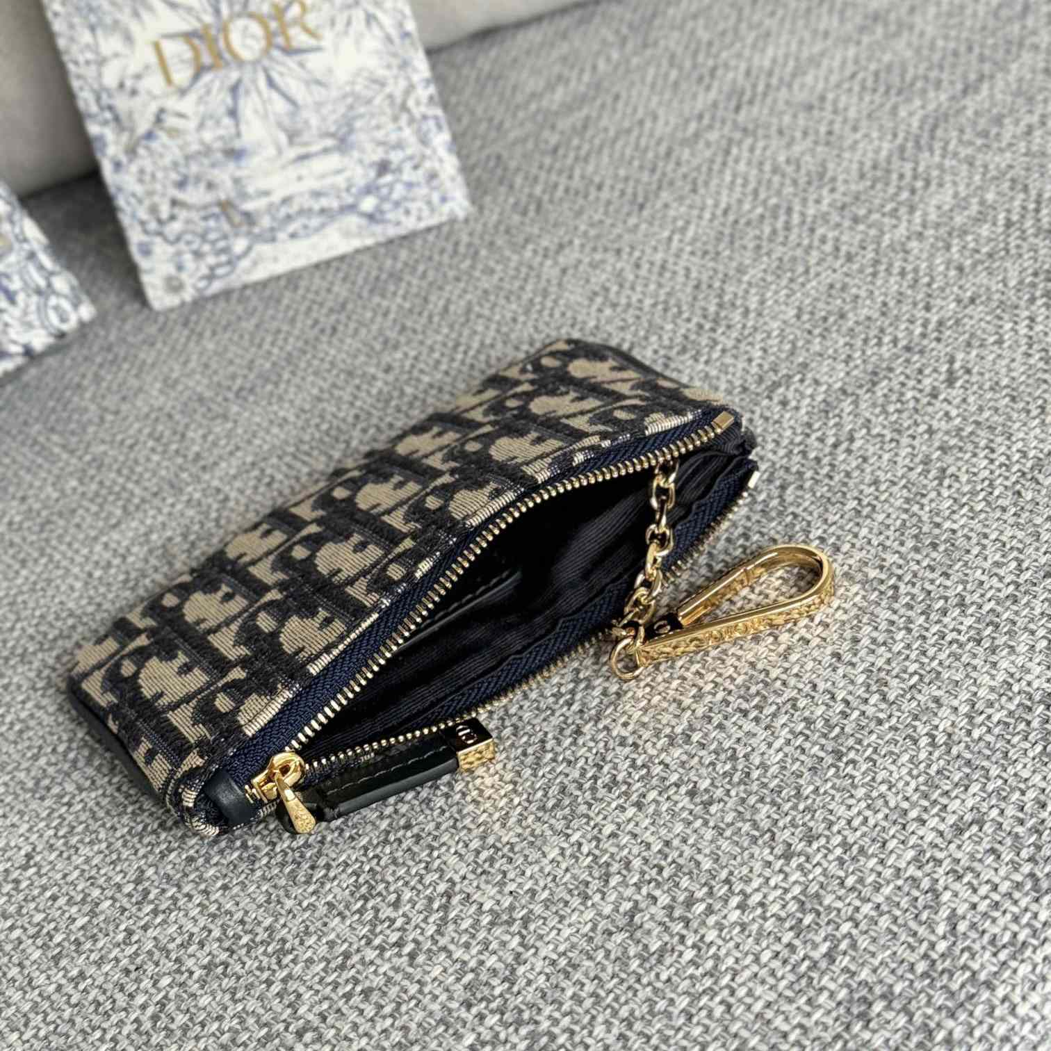 Dior 30 Montaigne Glycine Zipped Key Case (14.5*7.6cm) - DesignerGu
