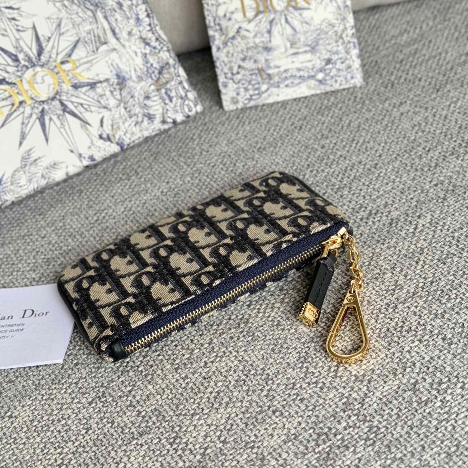 Dior 30 Montaigne Glycine Zipped Key Case (14.5*7.6cm) - DesignerGu