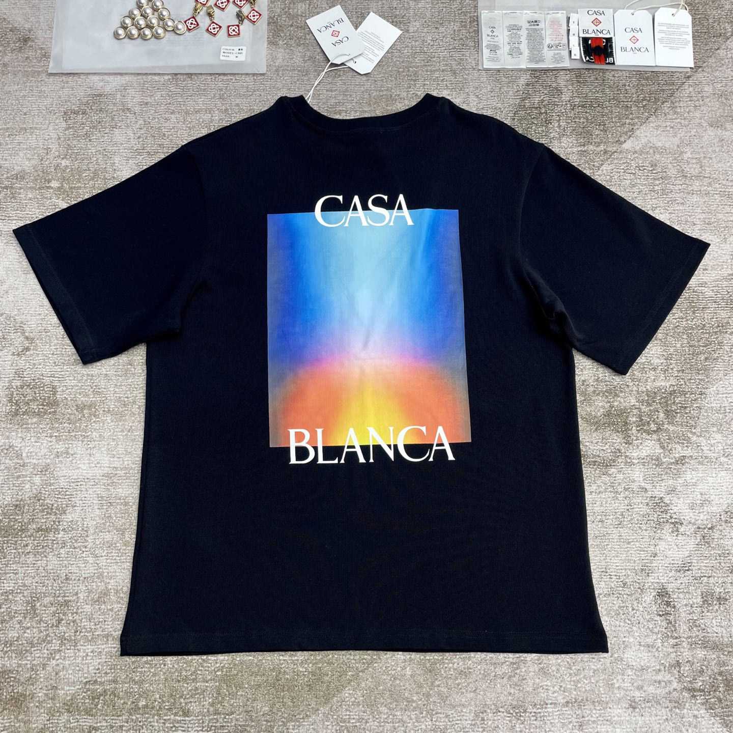 Casablanca Gradient Casa Logo T-Shirt   C985 - DesignerGu