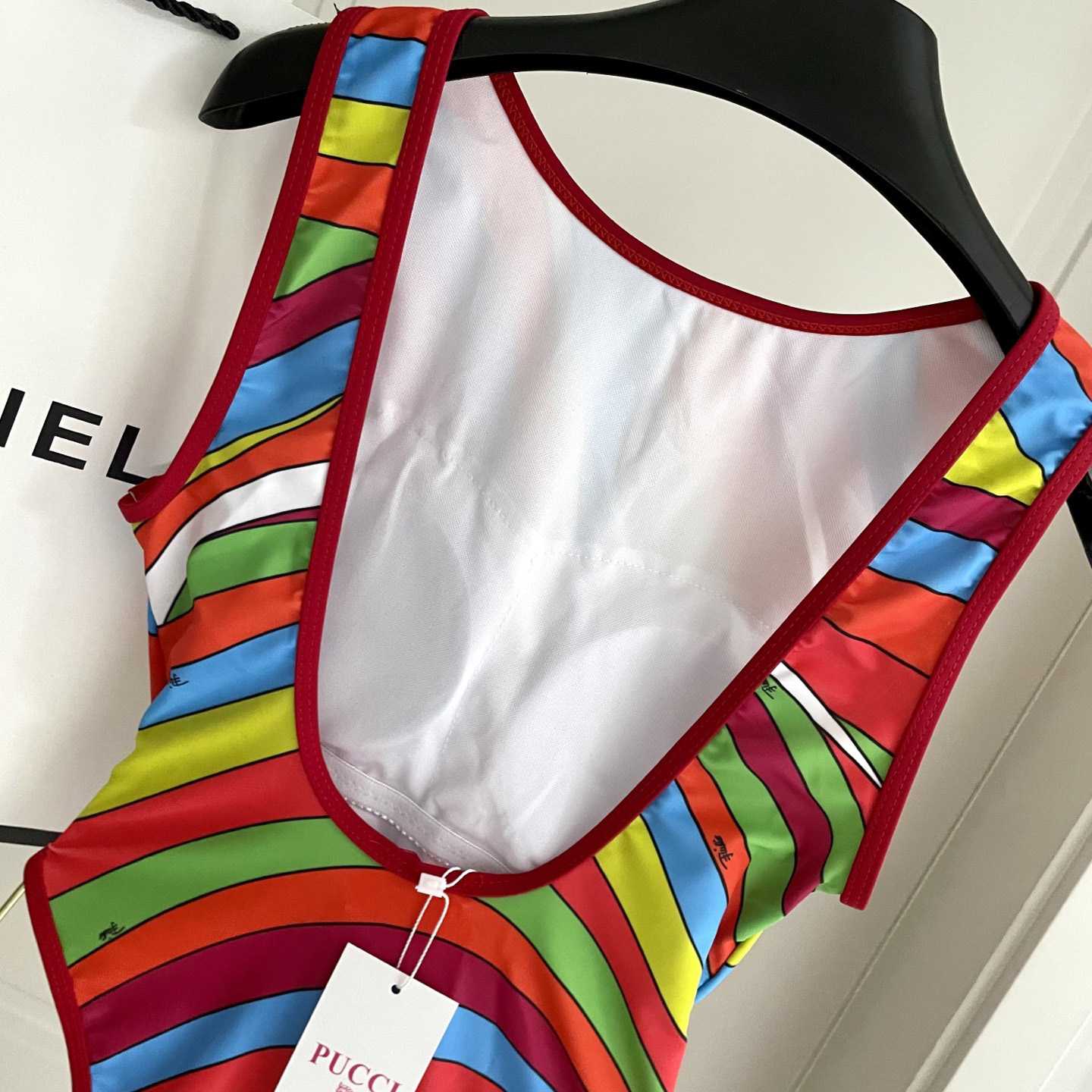 Pucci One-shoulder Embellished Printed Swimsuit  - 