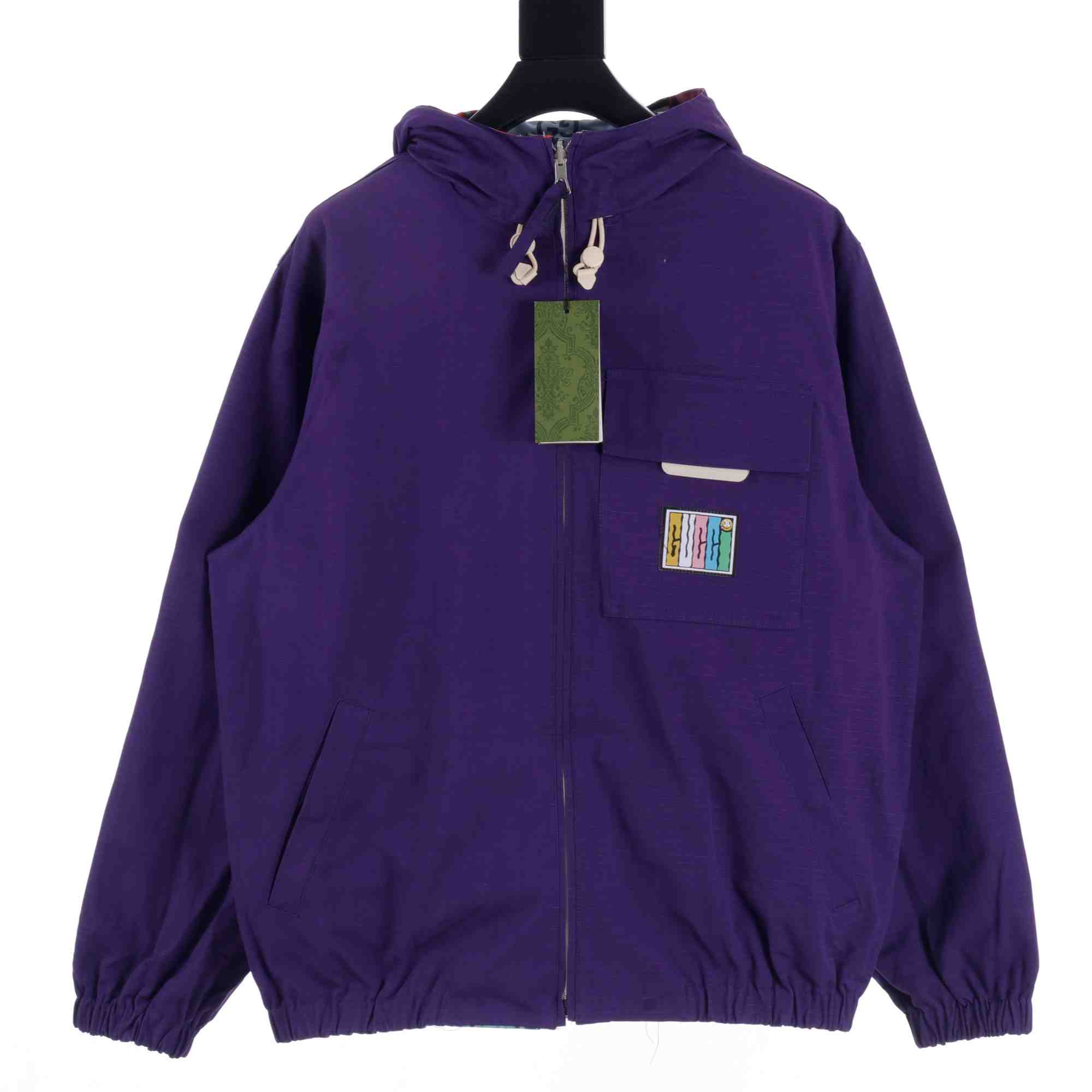Gucci Reversible Cotton Ripstop Jacket In Purple - DesignerGu