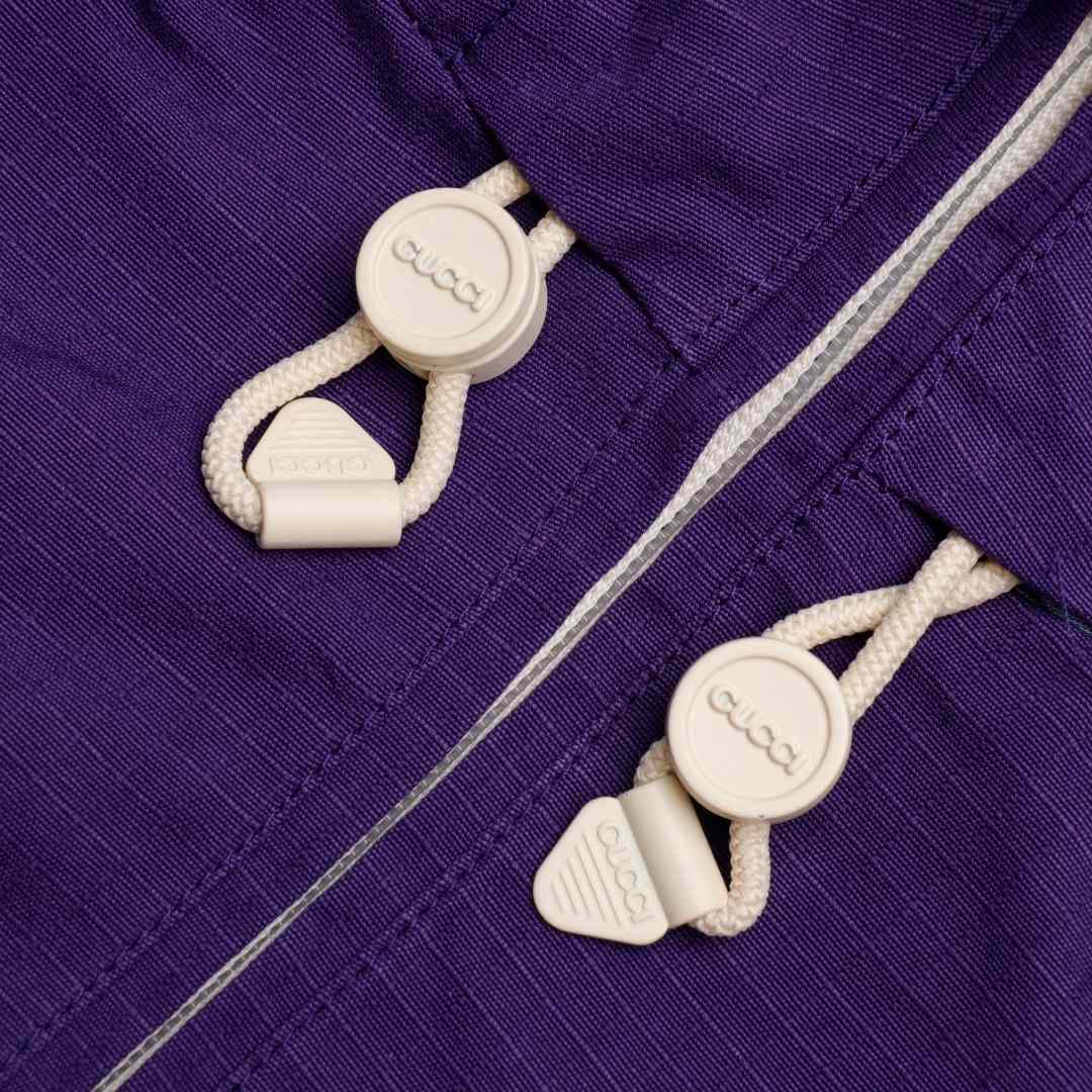 Gucci Reversible Cotton Ripstop Jacket In Purple - DesignerGu