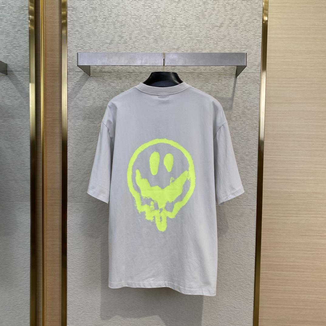 Balenciaga Hi There + Dripley T-Shirt Medium Fit In Dirty White - DesignerGu