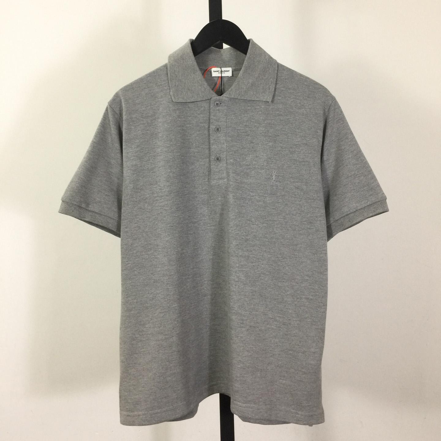 Saint Laurent Wool Knit Polo Top  - DesignerGu
