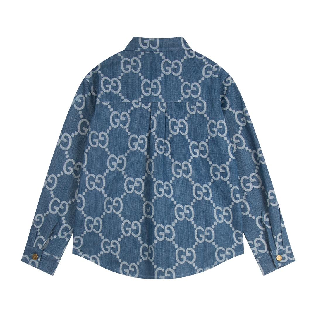 Gucci Jumbo GG Denim Shirt - DesignerGu
