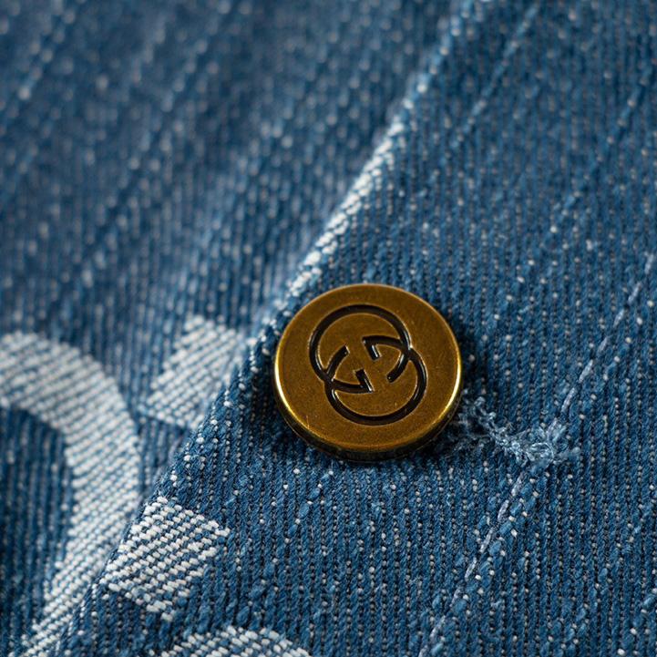 Gucci Jumbo GG Denim Shirt - DesignerGu