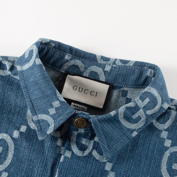 Gucci Jumbo GG Denim Shirt - DesignerGu