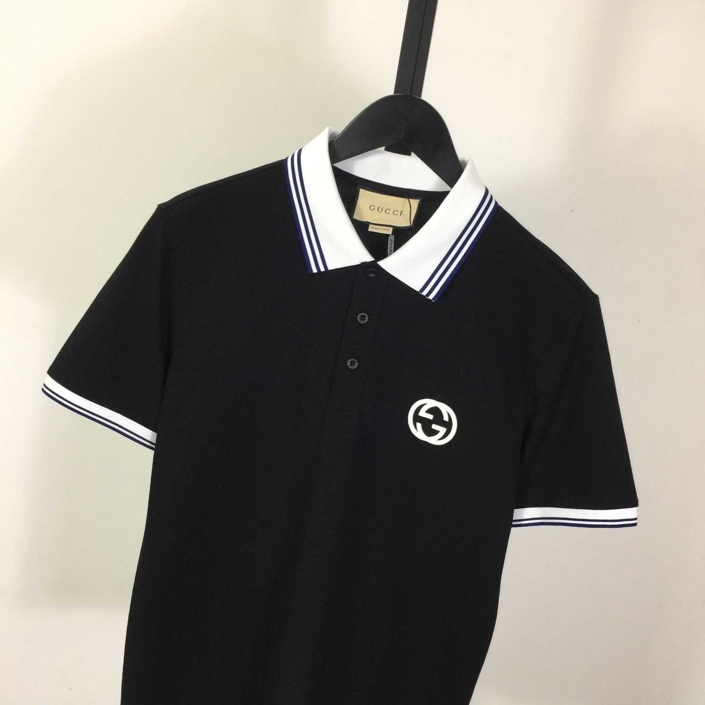 Gucci Interlocking G piqué polo shirt - DesignerGu