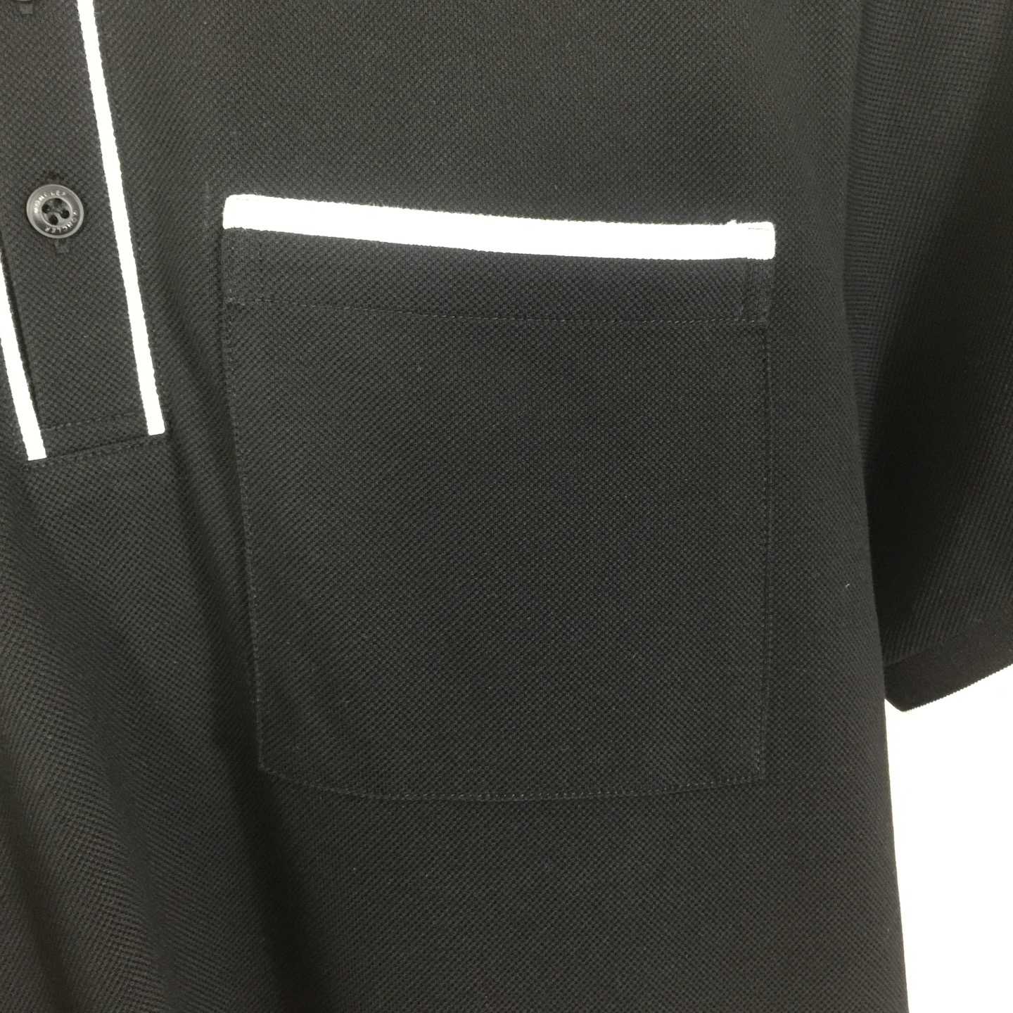 Moncler Black Striped Polo - DesignerGu