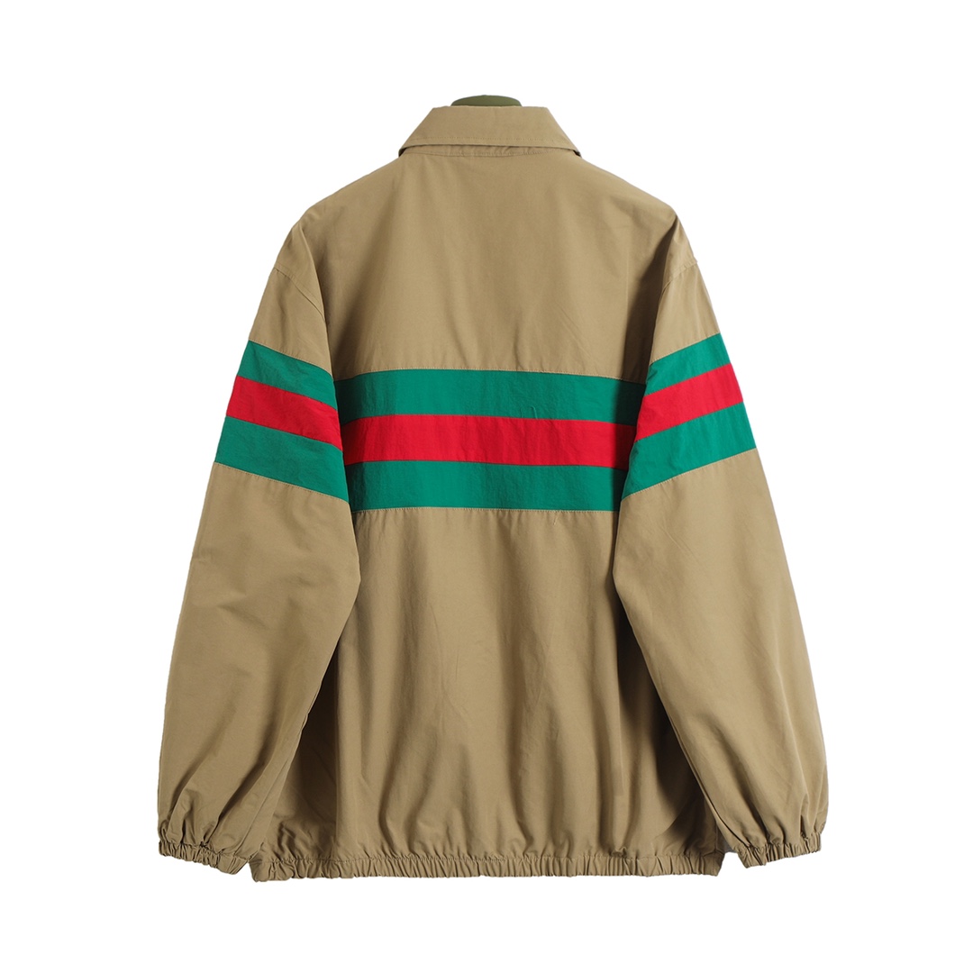 Gucci Classic Red And Green Striped Jacket - DesignerGu