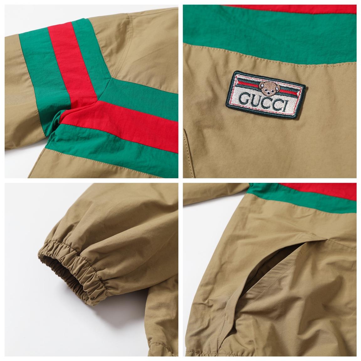 Gucci Classic Red And Green Striped Jacket - DesignerGu