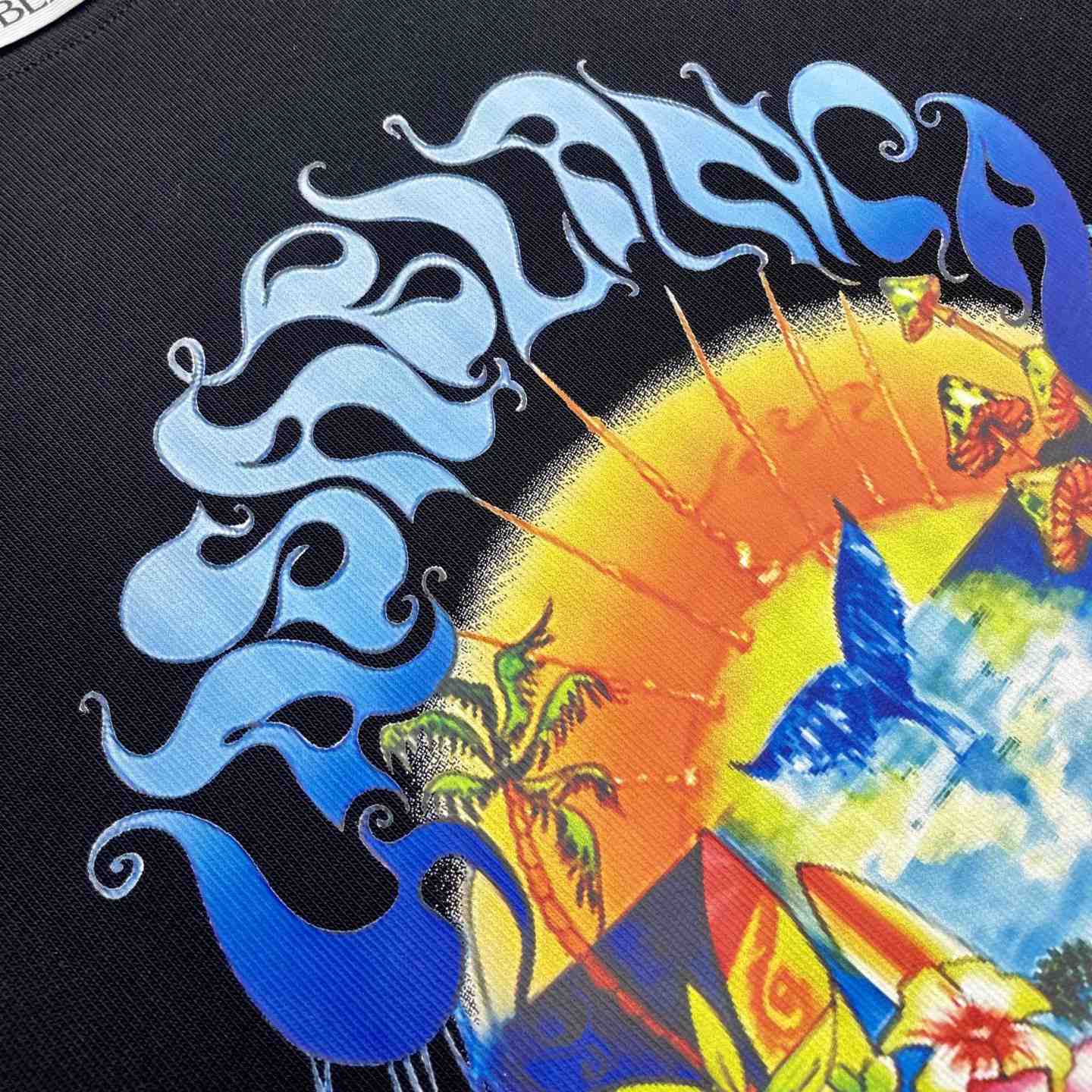 Casablanca Surf Trip Printed Tee - Black  C995 - DesignerGu