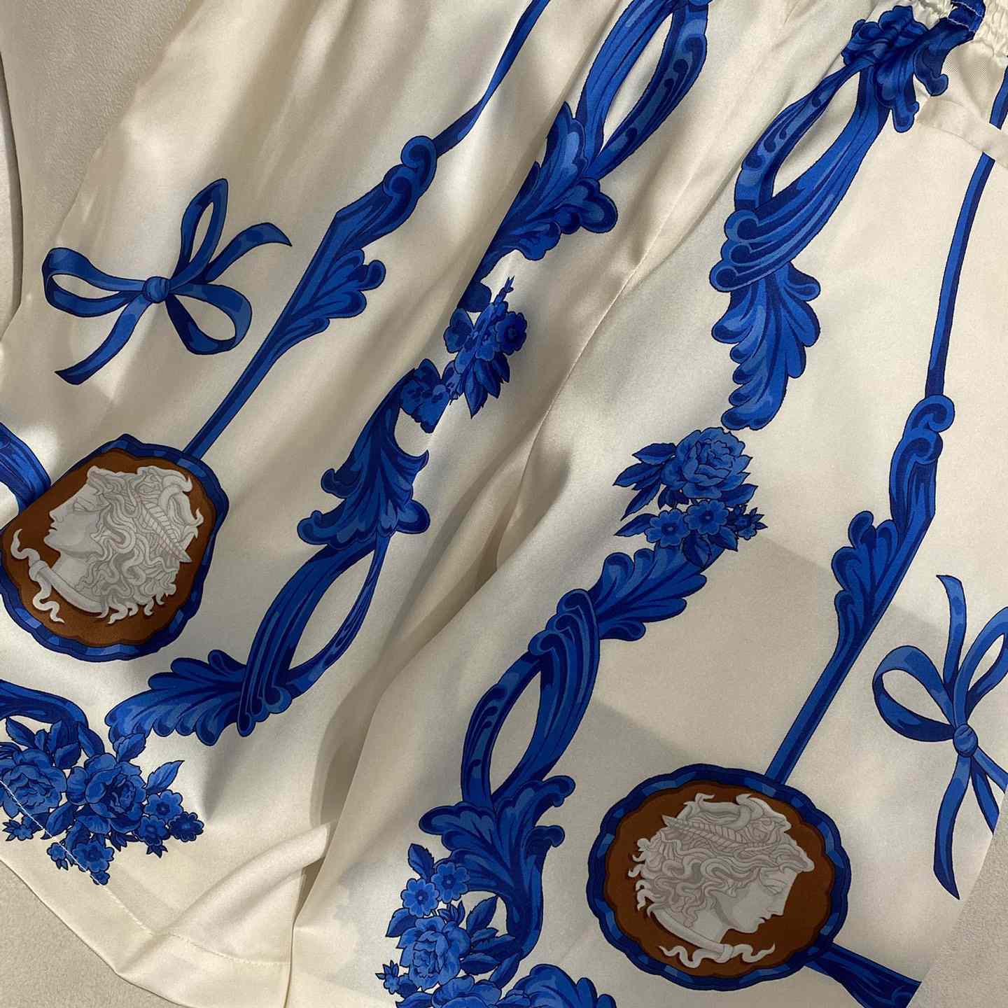 Versace Cameo Silk Shirt And Short - DesignerGu