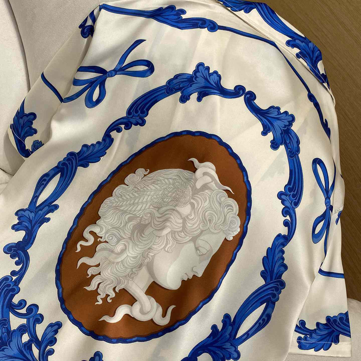 Versace Cameo Silk Shirt And Short - DesignerGu