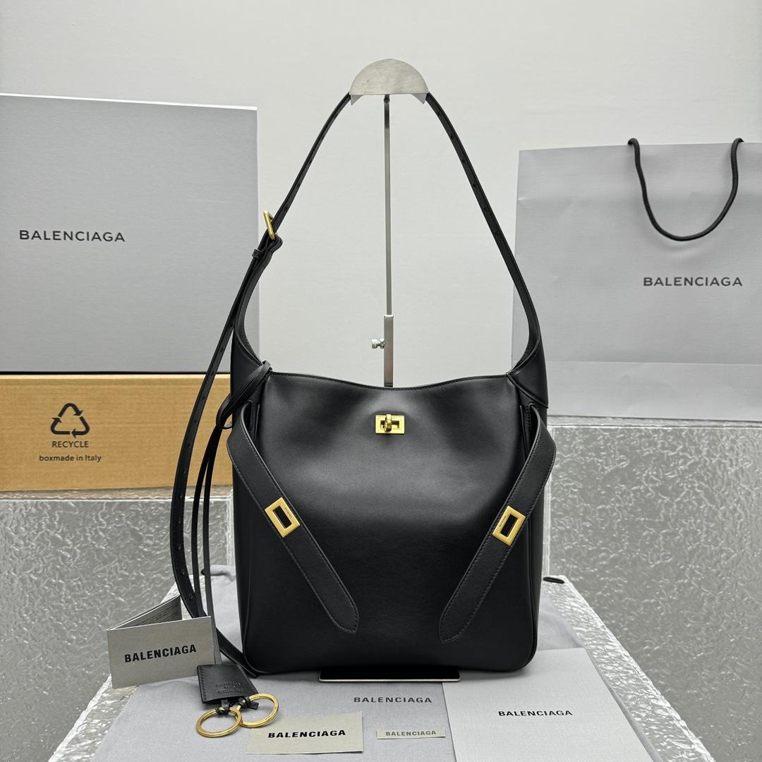Balenciaga Bel Air Hobo Bag Small In Black - DesignerGu