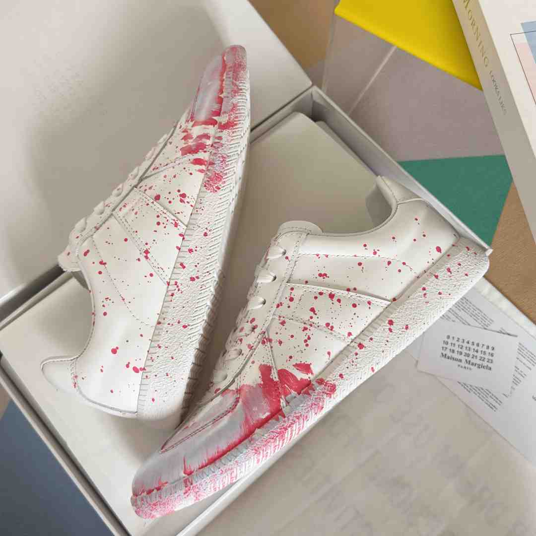 Maison Margiela Replica 'Paint Splatter - White Red' - DesignerGu