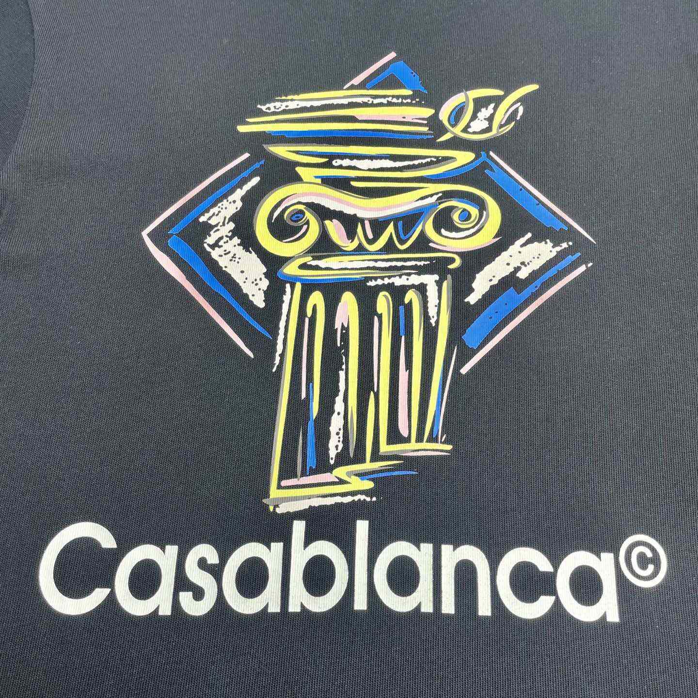 Casablanca Diamond Column Printed T-Shirt   C953 - DesignerGu