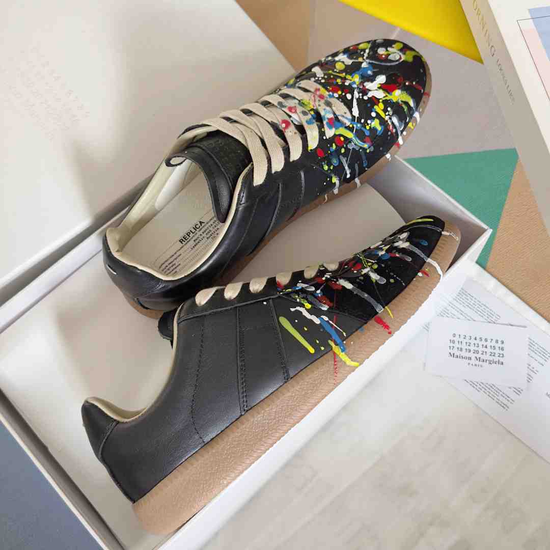 Maison Margiela Wmns Replica Low 'Paint Splatter - Black Pollock' - DesignerGu