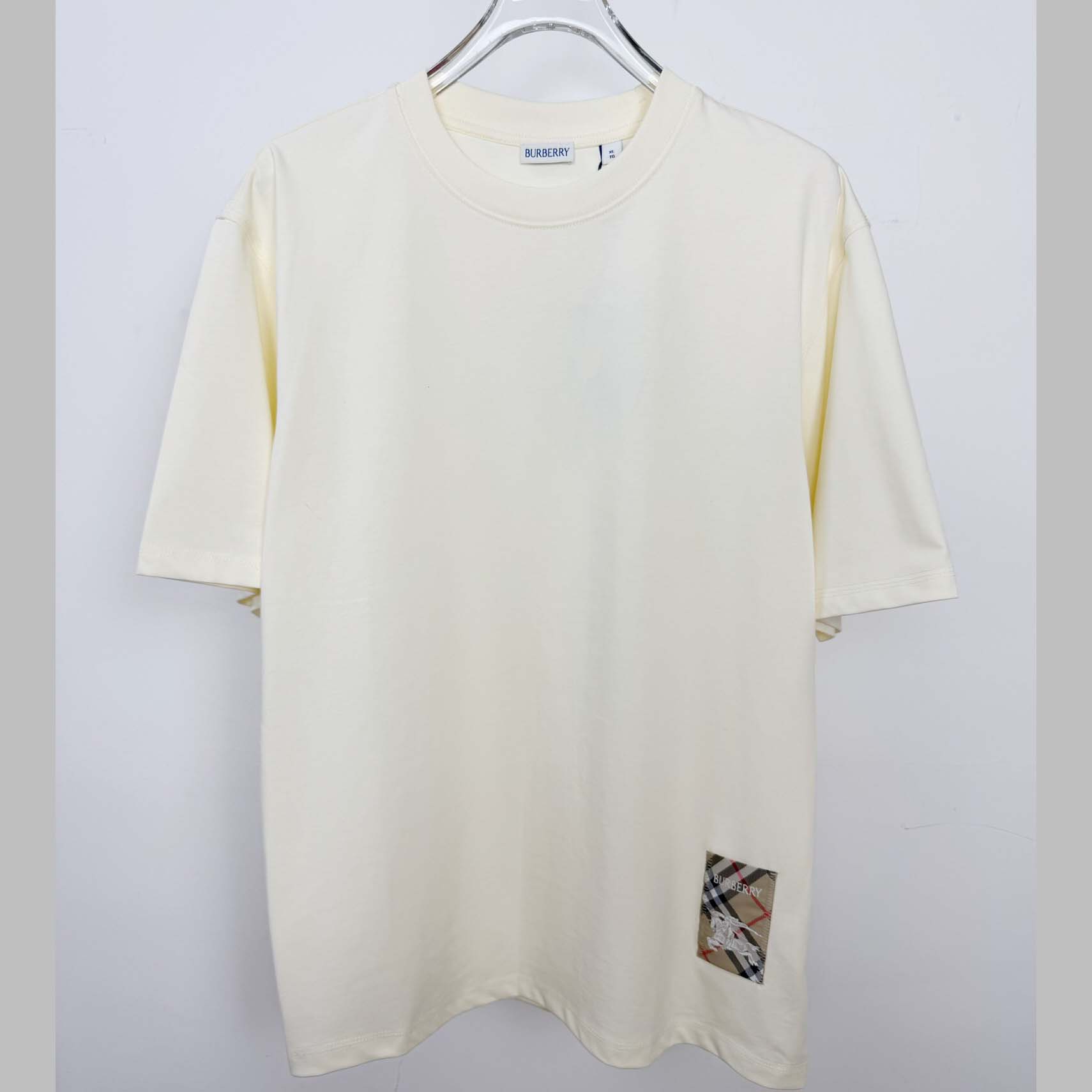 Burberry Check Label Cotton T-shirt  - DesignerGu