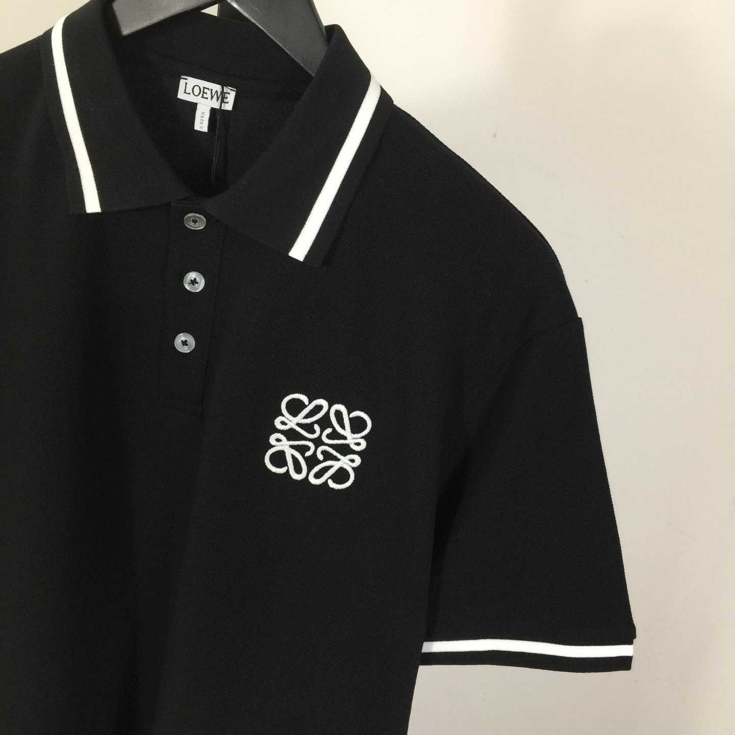 Loewe Logo Cotton Polo Shirt - DesignerGu