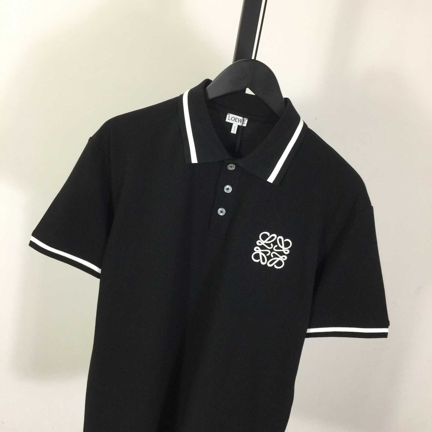 Loewe Logo Cotton Polo Shirt - DesignerGu